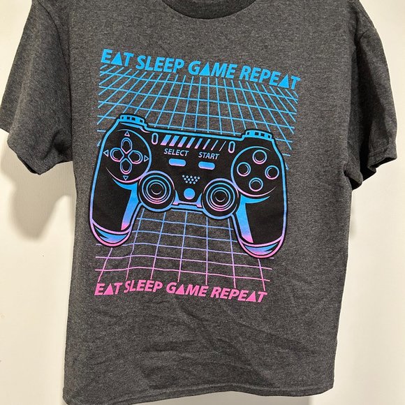 JEM COLLECTIVE EAT SLEEP GAME REPEAT TEE BEST OFFER EXCEPTED - Picture 1 of 5